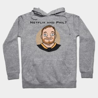 Netflix and Phil - Black Text Hoodie